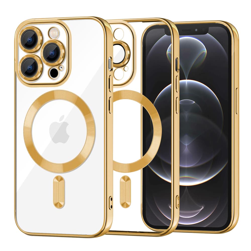 Techsuit Luxusní Křišťál MagSafe iPhone 12 Pro Gold - náhled 1