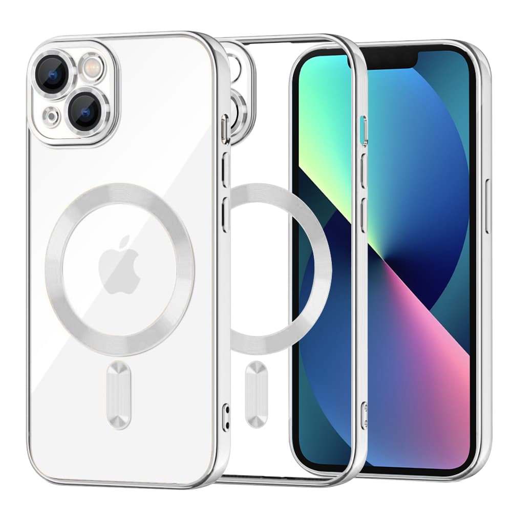 Techsuit Luxusní Křišťálový MagSafe iPhone 13 Stříbrný - náhled 1
