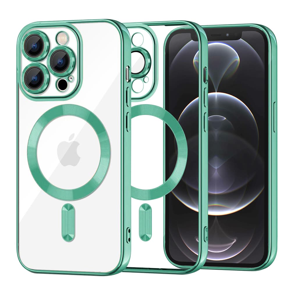 Techsuit Luxusní Krystal MagSafe iPhone 12 Pro Světle zelená - náhled 1