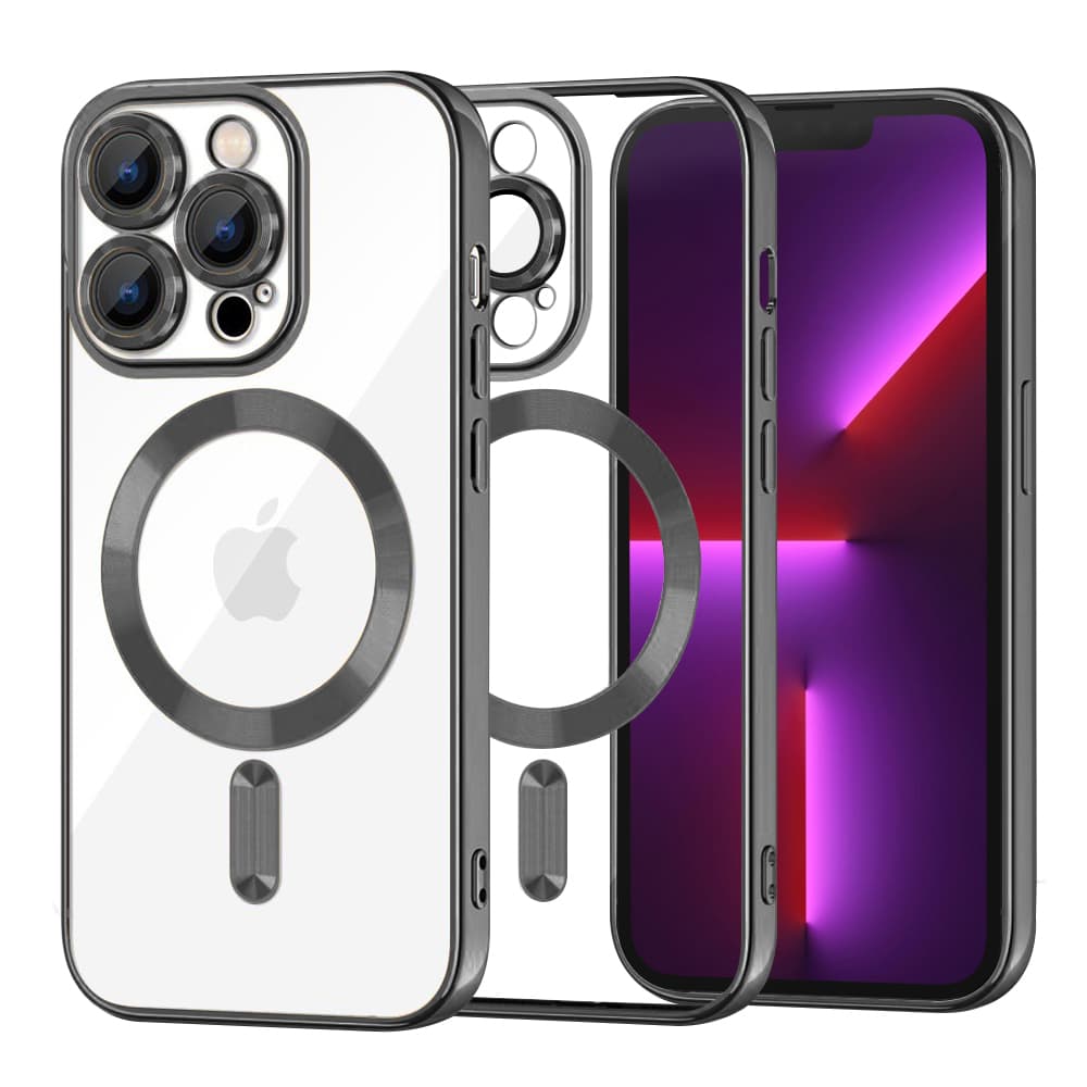 Techsuit Luxusní Krystal MagSafe iPhone 13 Pro Černý - náhled 1