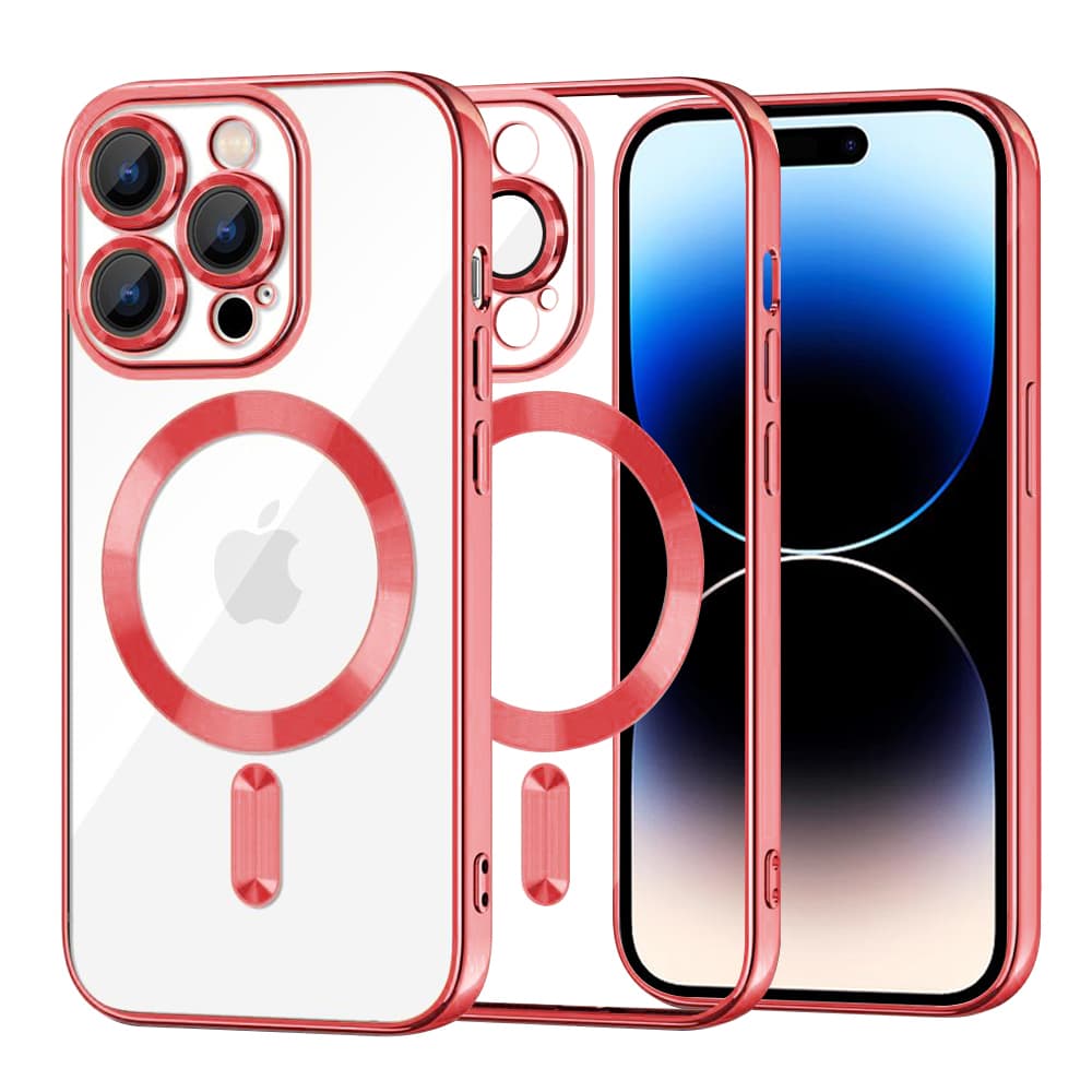 Techsuit Luxusní Krystal MagSafe iPhone 14 Pro Červený - náhled 1