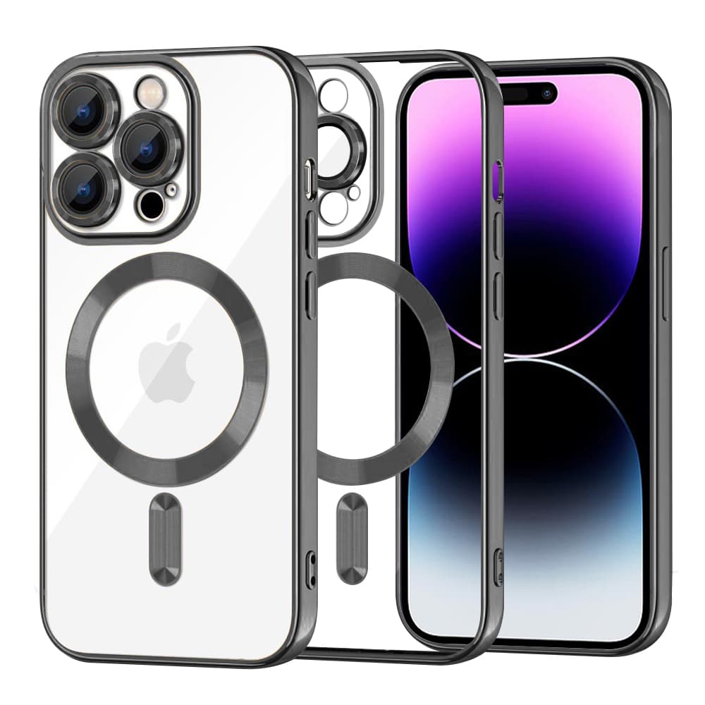 Techsuit Luxusní Křišťálový MagSafe iPhone 14 Pro Max Černý - náhled 1