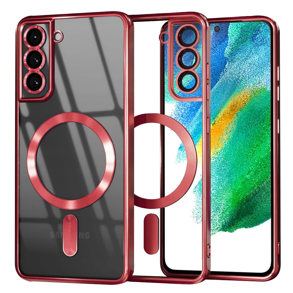 Techsuit Luxusní Křišťál MagSafe Samsung Galaxy S21 FE 5G Červený - náhled 1