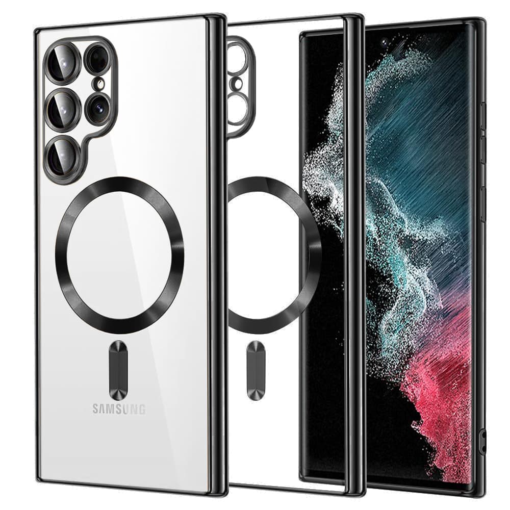 Techsuit Luxusní Křišťál MagSafe Samsung Galaxy S22 Ultra 5G Černý - náhled 1