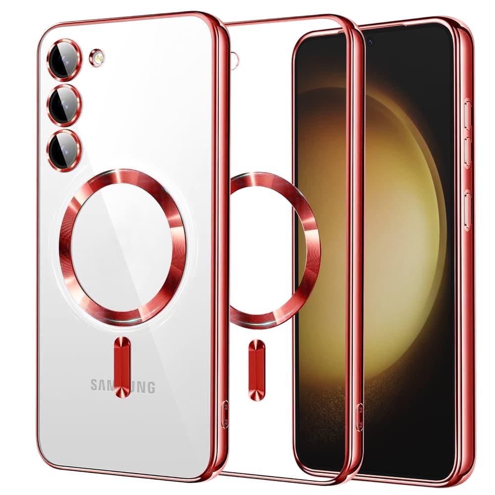 Techsuit Krystalové MagSafe Samsung Galaxy S23 Plus Červené - náhled 1