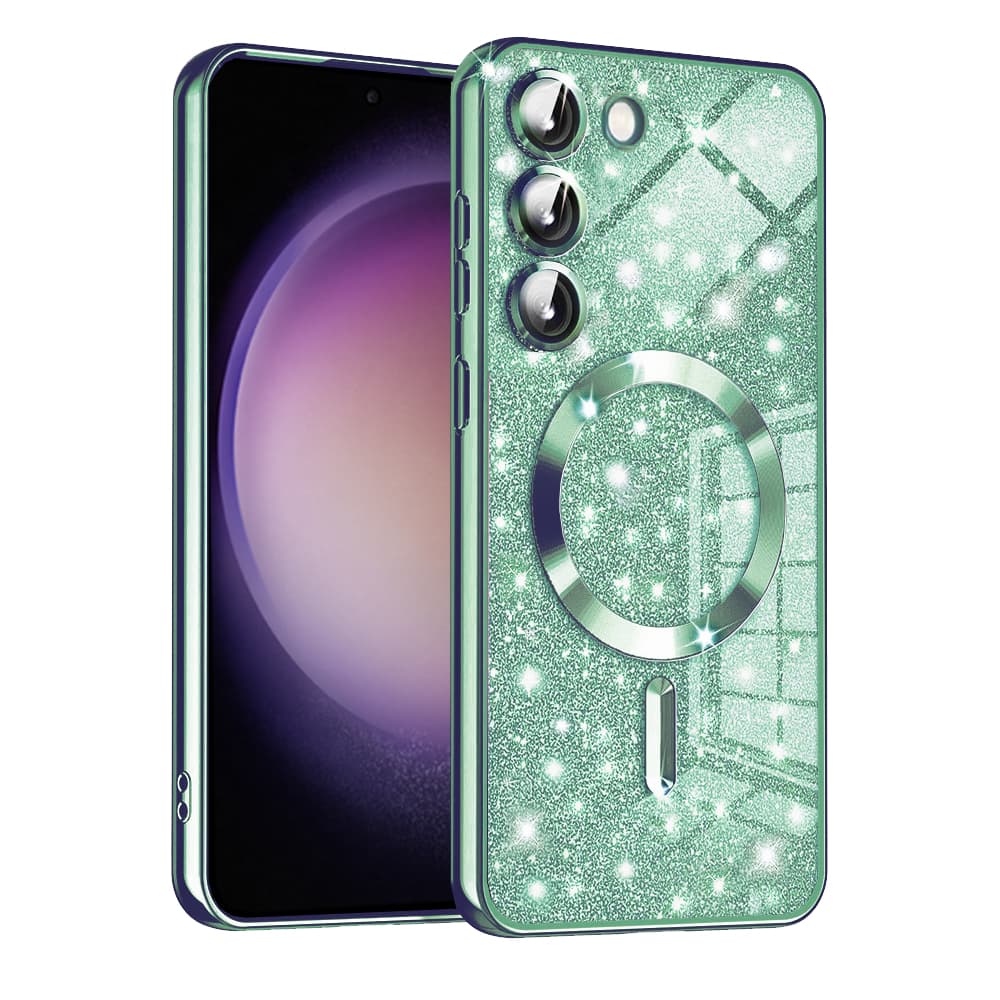Samsung Galaxy S23 Plus Třpytivý MagSafe Světle zelený - náhled 1