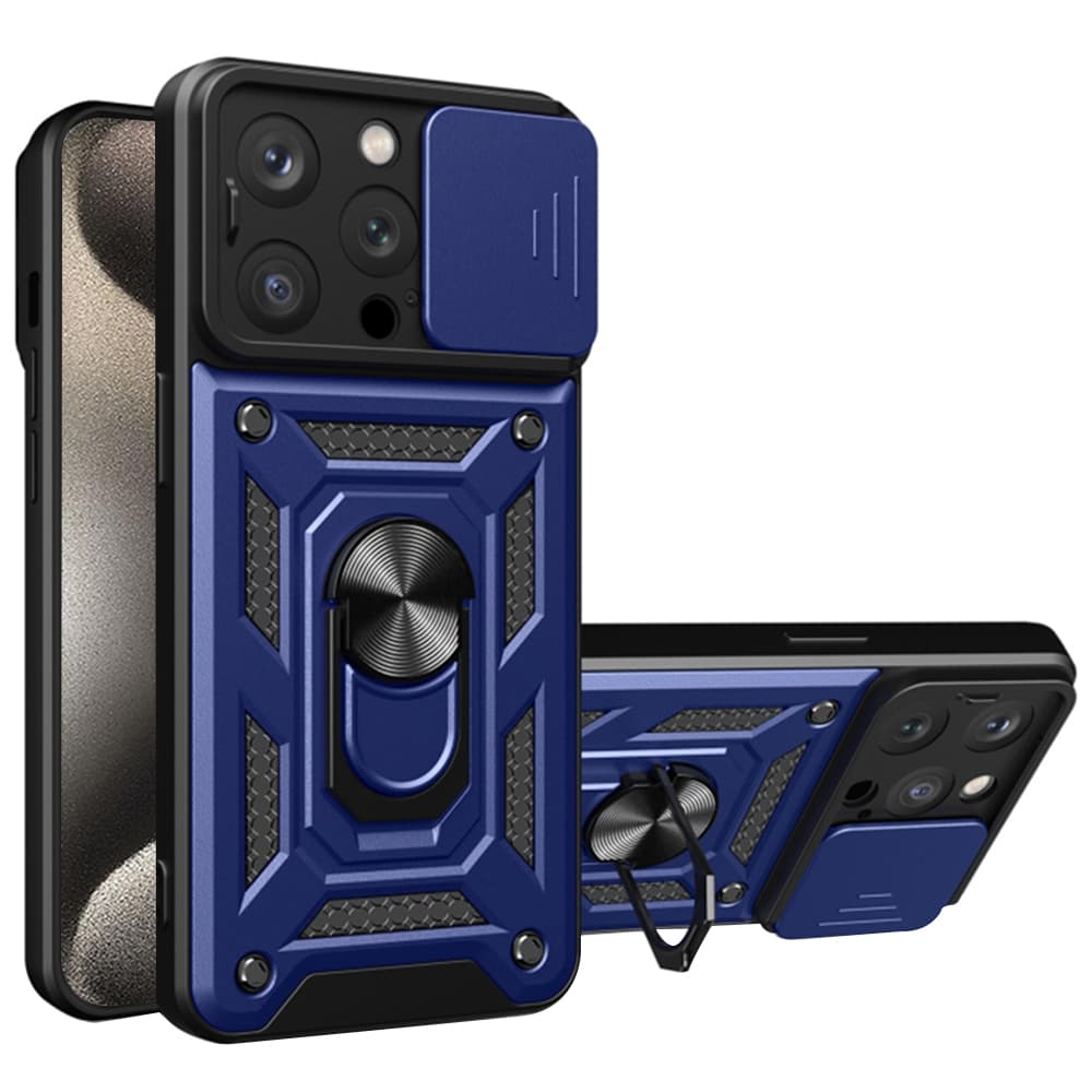 Techsuit řada CamShield iPhone 15 Pro modrý - náhled 1