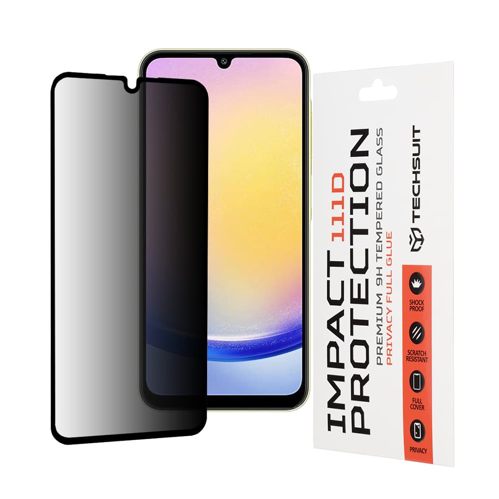 Techsuit 111D Privacy Full Glue Samsung Galaxy A25 5G Černá - náhled 1
