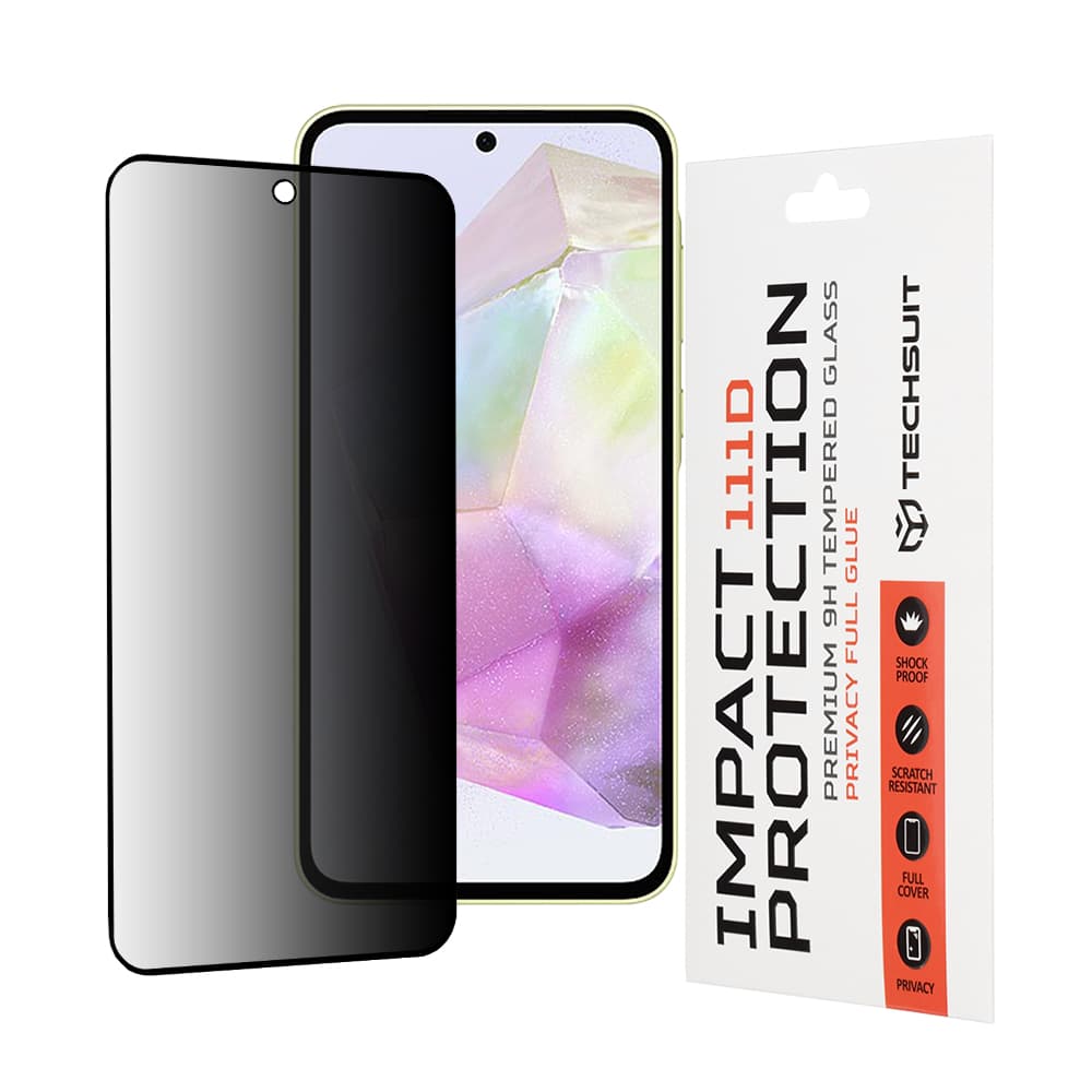 Techsuit 111D Privacy sklo Samsung Galaxy A35 5G A55 5G Černé - náhled 1