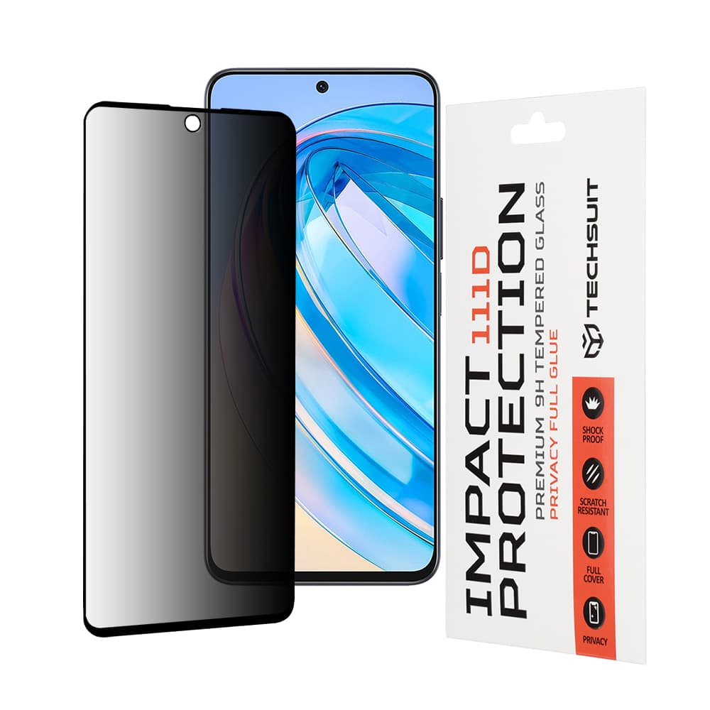 Techsuit 111D Privacy Full Glue Honor X8a X8 4G černá - náhled 1