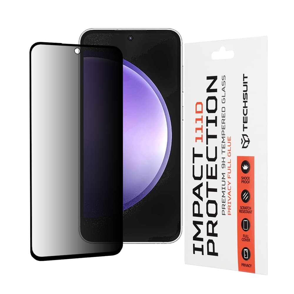 Techsuit 111D Privátní Celolepicí Samsung Galaxy S23 FE Černá - náhled 1
