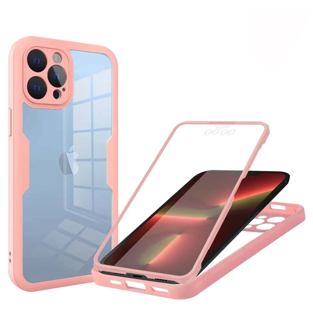 Techsuit ColorVerse 360 Series Screen Protector iPhone 13 Pro Pink - náhled 1