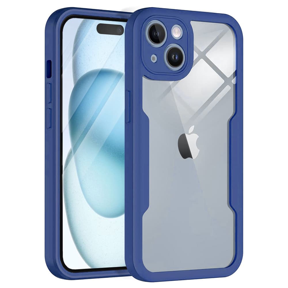 Techsuit ColorVerse 360 Series Screen Protector iPhone 15 Plus Blue - náhled 1