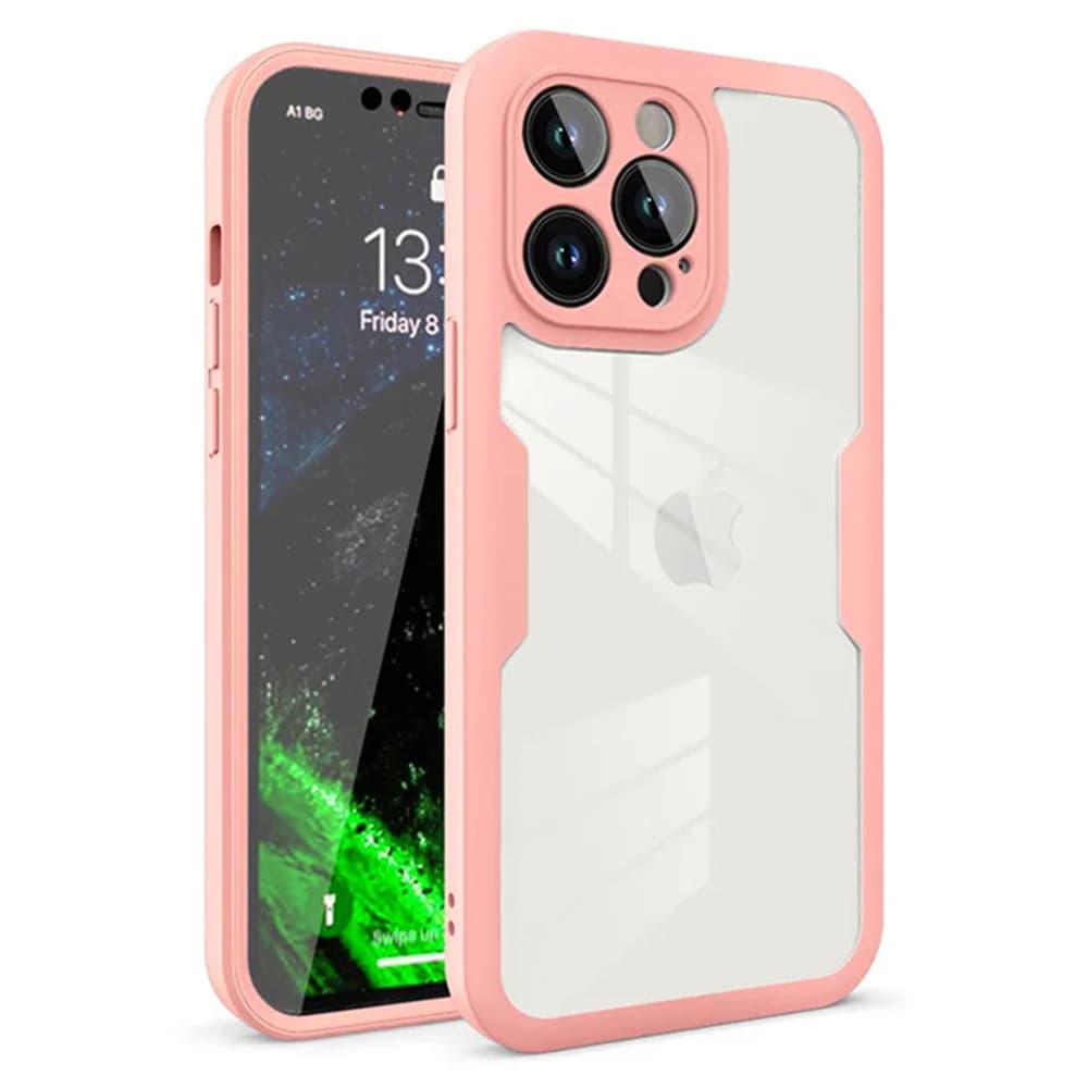 Techsuit ColorVerse 360 Series Screen Protector iPhone 12 Pro Pink - náhled 1