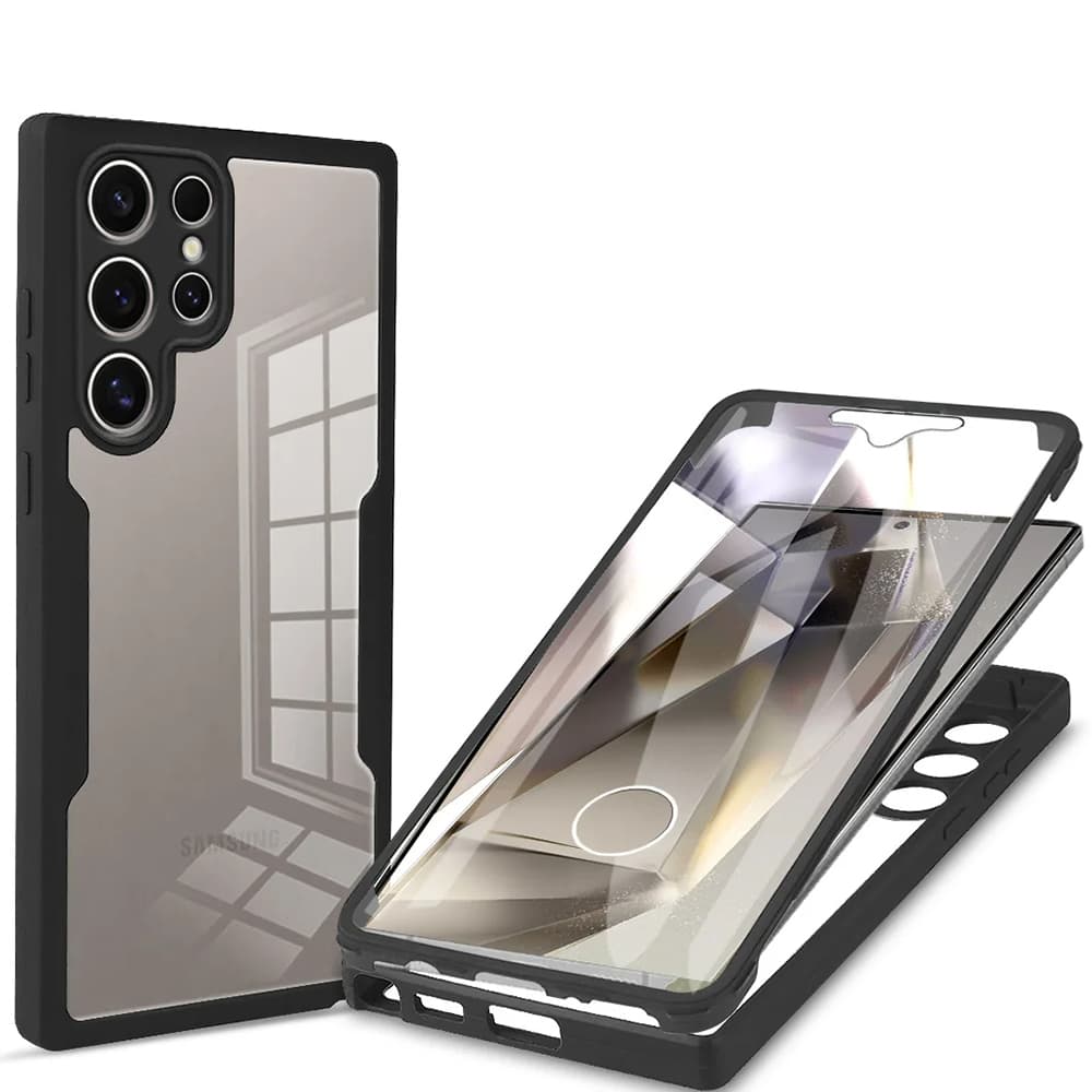 Techsuit ColorVerse 360 Series Screen Protector Samsung Galaxy S24 Ultra Black - náhled 1