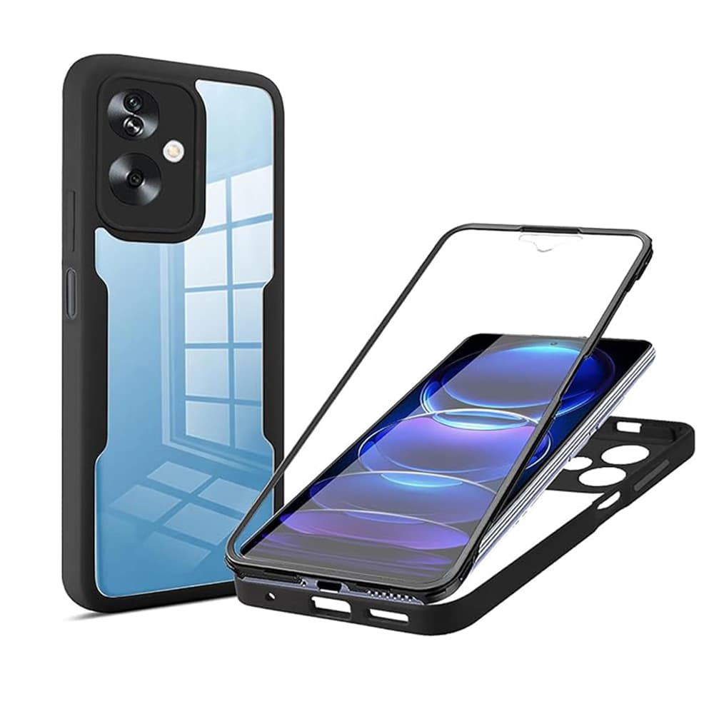 Techsuit ColorVerse 360 Series Screen Protector Oppo A79 OnePlus Nord N30 SE Black - náhled 1