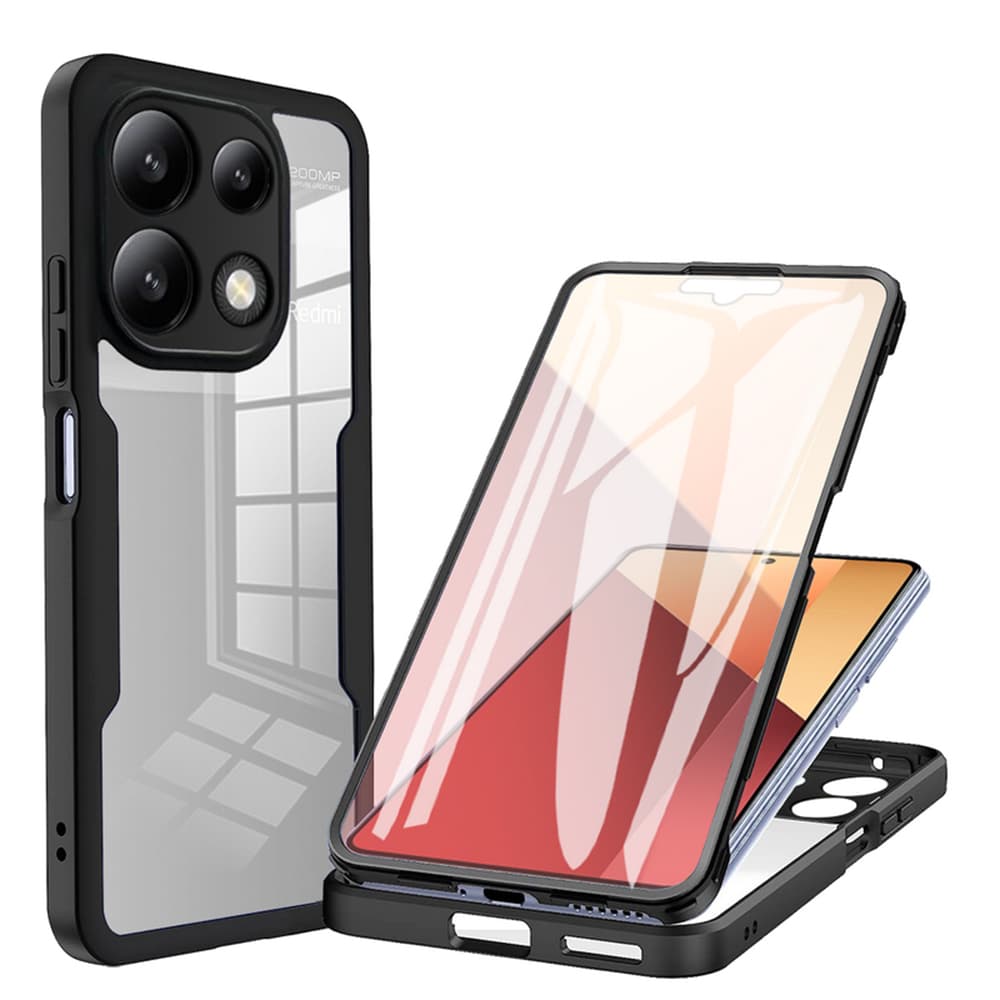 Techsuit ColorVerse 360 Series Screen Protector Xiaomi Redmi Note 13 Pro 4G Poco M6 Pro 4G Black - náhled 1