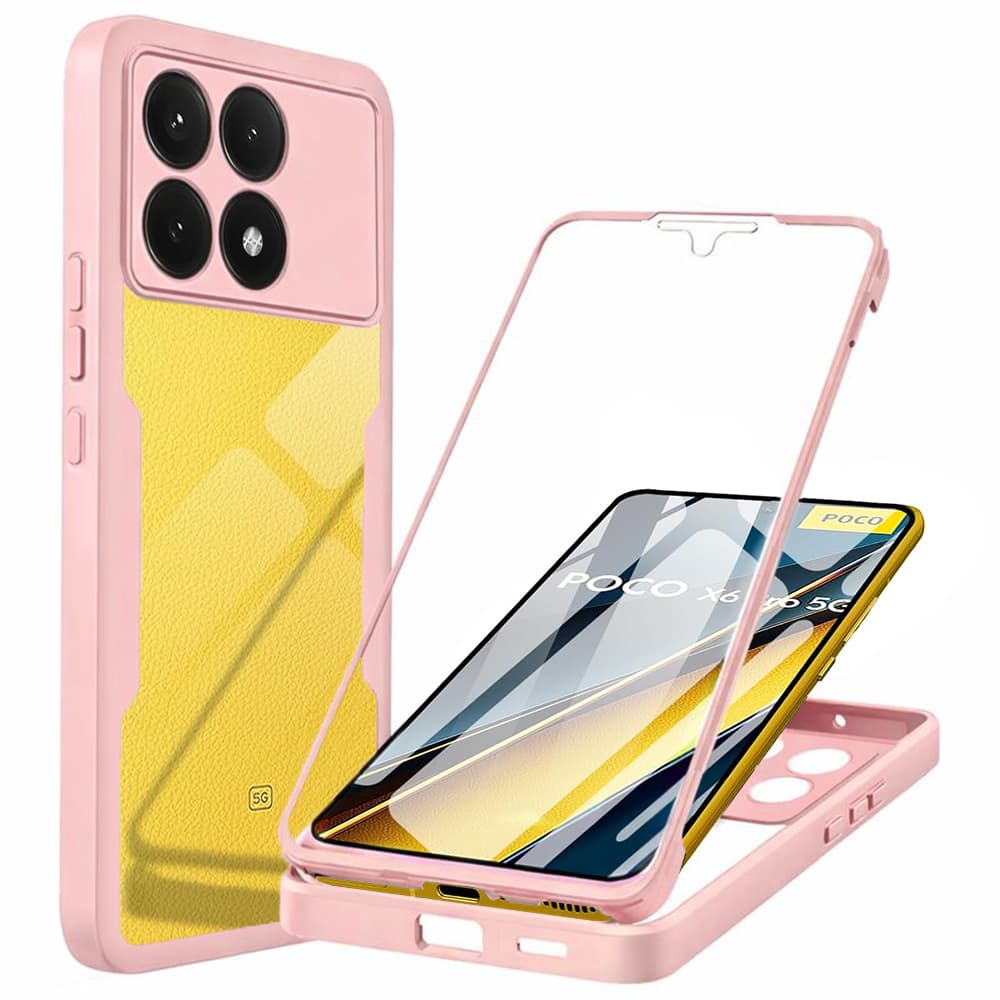 Techsuit ColorVerse 360 Series sklo Xiaomi Poco X6 Pro Pink - náhled 1