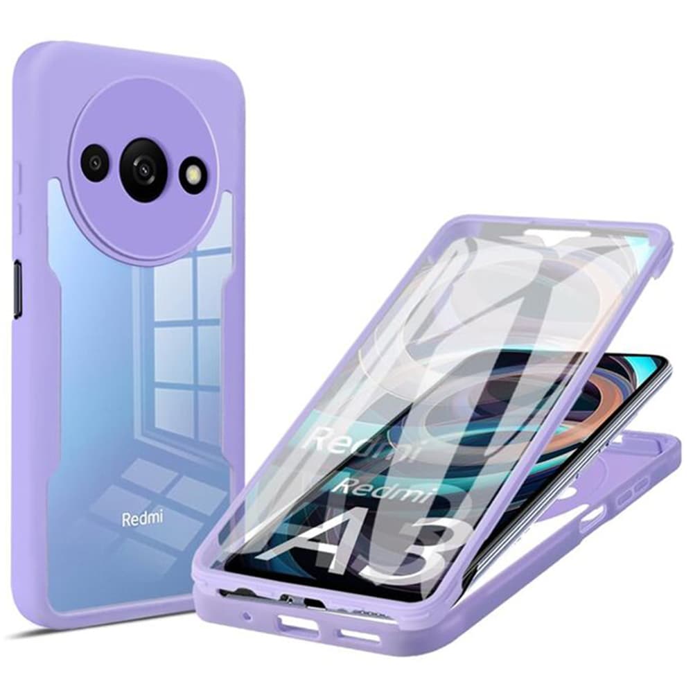 Techsuit ColorVerse 360 Series Screen Protector Xiaomi Redmi A3 A3x Purple - náhled 1