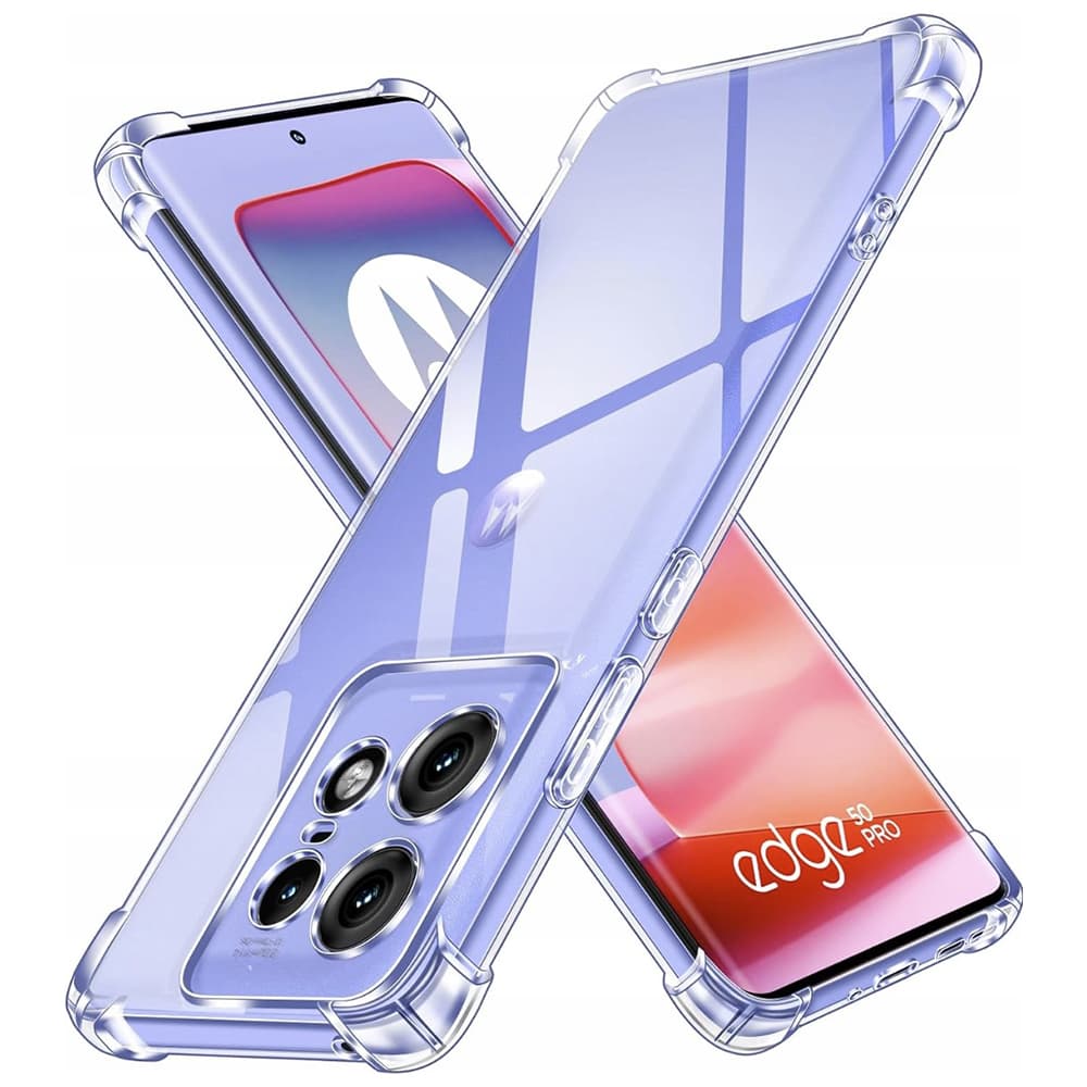 Techsuit Shockproof Clear Silicone pro Motorola Edge 50 Pro Clear - náhled 1