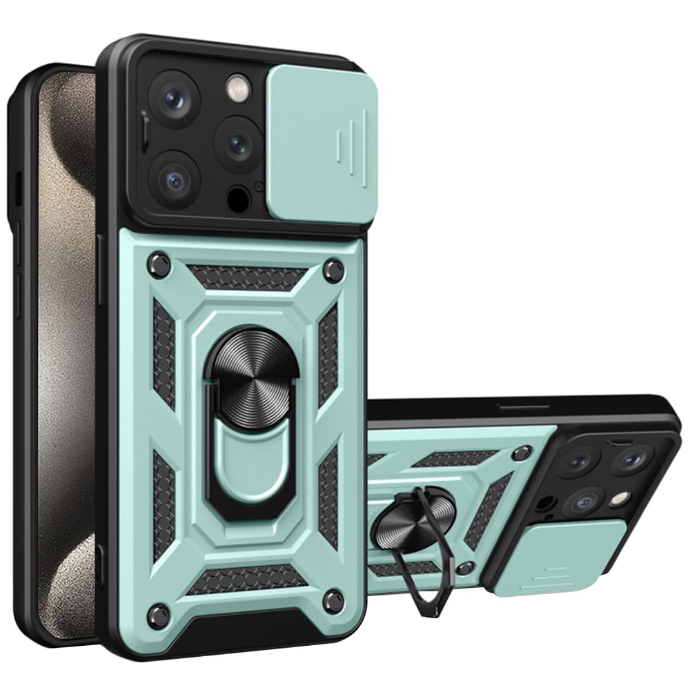 Techsuit CamShield Series iPhone 15 Pro Max zelená - náhled 1