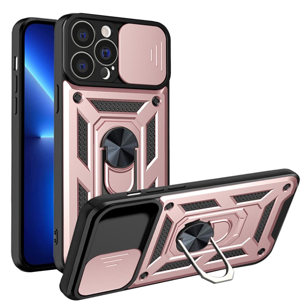Techsuit CamShield Series iPhone 13 Pro růžové zlato - náhled 1