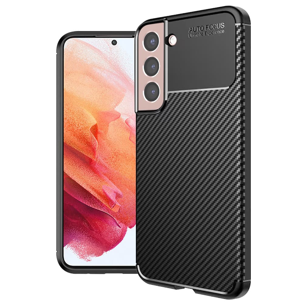 Techsuit CarbonFiber Samsung Galaxy S21 5G Black - náhled 1