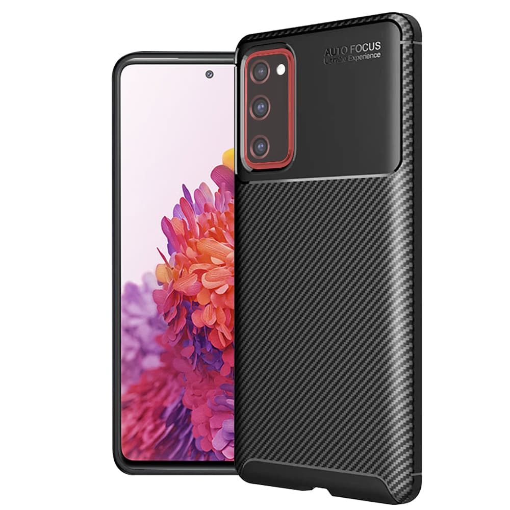 Techsuit CarbonFiber kryt Samsung Galaxy S20 FE 5G Black - náhled 1