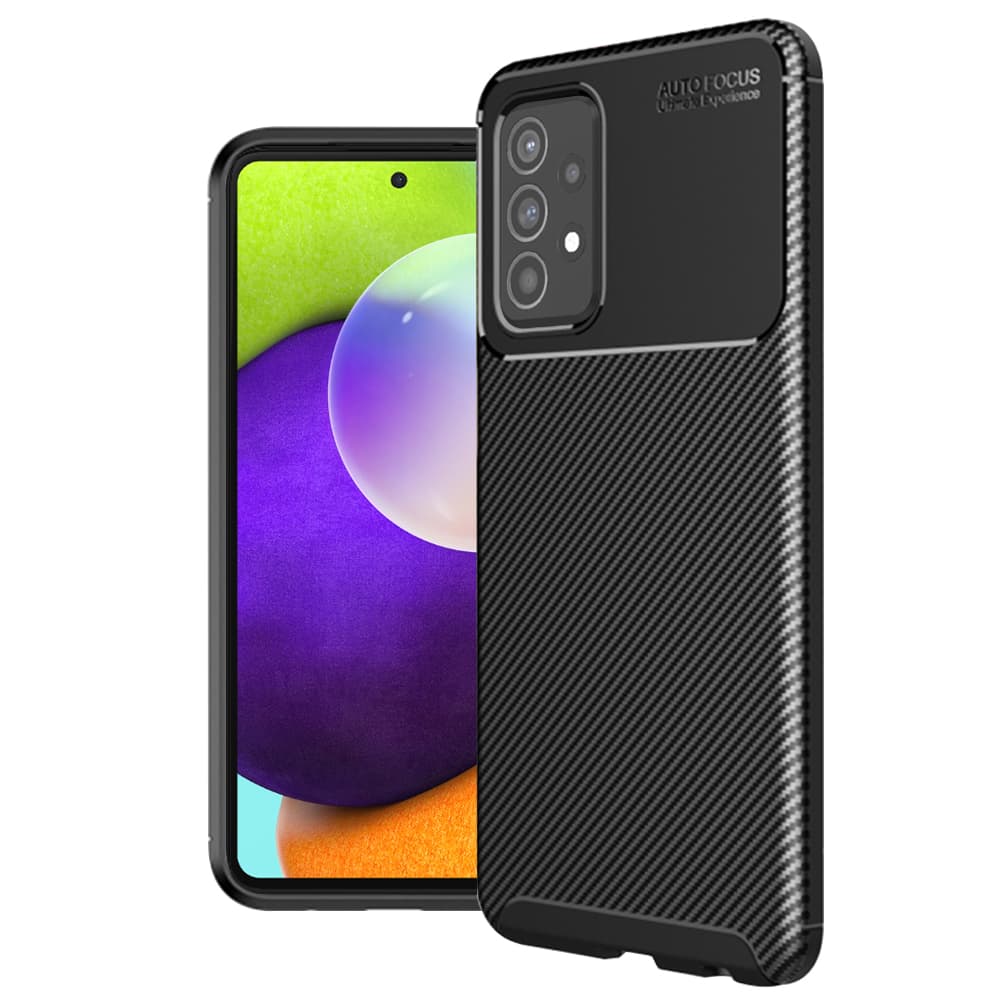 Techsuit CarbonFiber obal Samsung Galaxy A52 4G 5G Black - náhled 1