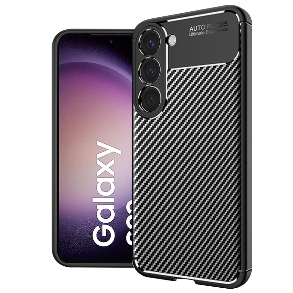 Techsuit CarbonFiber Samsung Galaxy S23 Black - náhled 1