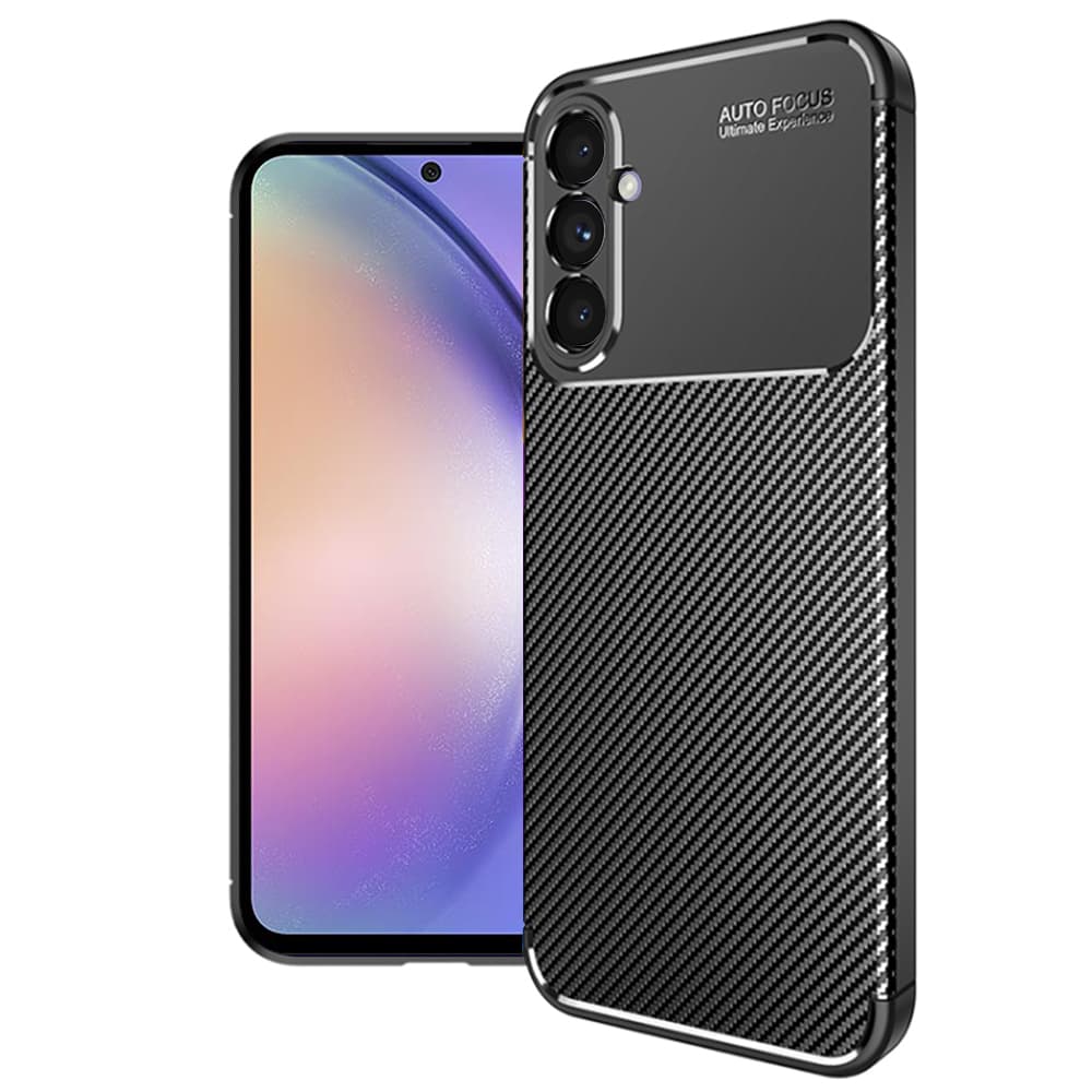 Techsuit CarbonFiber obal Samsung Galaxy A54 černý - náhled 1