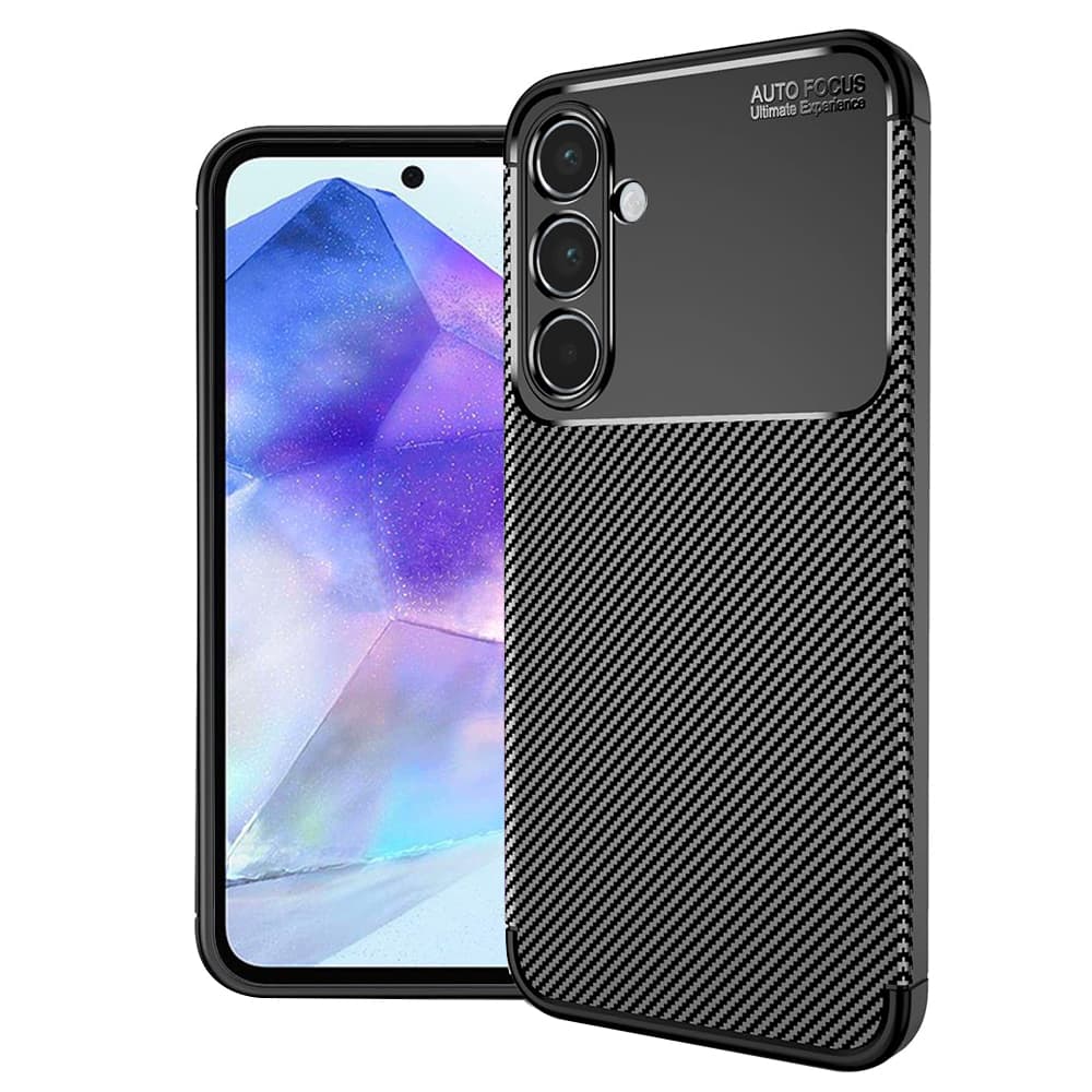 Techsuit CarbonFiber kryt Samsung Galaxy A55 5G černý - náhled 1
