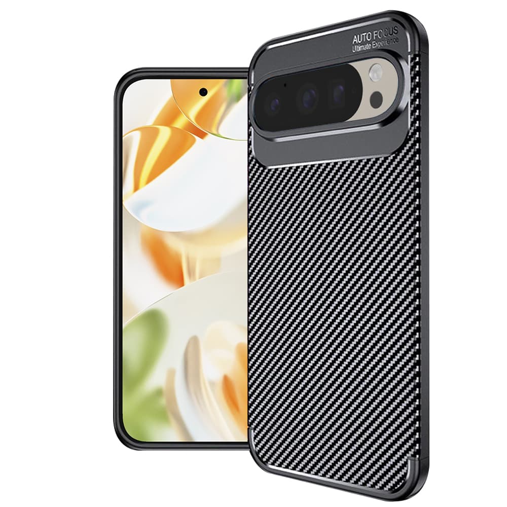 Techsuit CarbonFiber obal pro Google Pixel 9 Pro Black - náhled 1