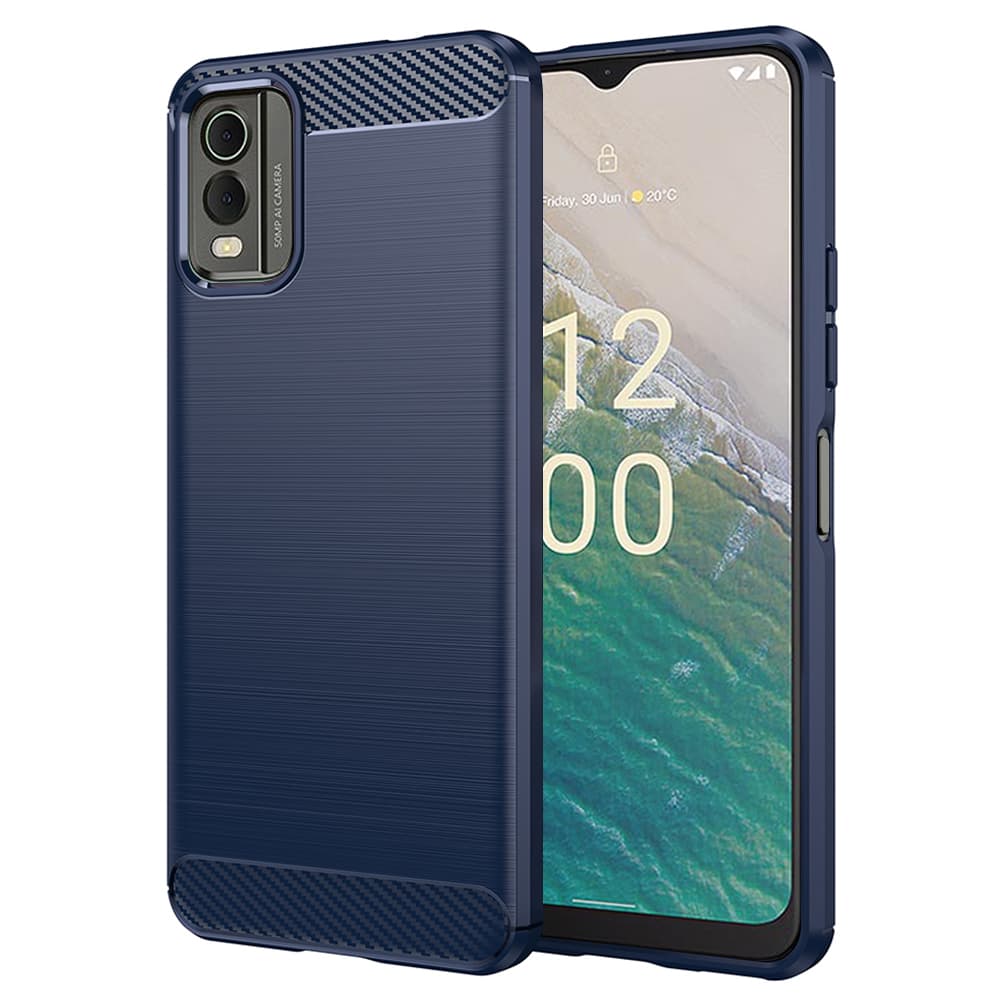 Techsuit Carbon Silicone Nokia C32 Blue - náhled 1