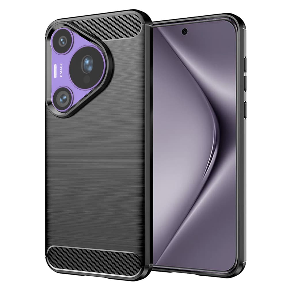 Techsuit Karbon Silikon Huawei Pura 70 Pro Black - náhled 1