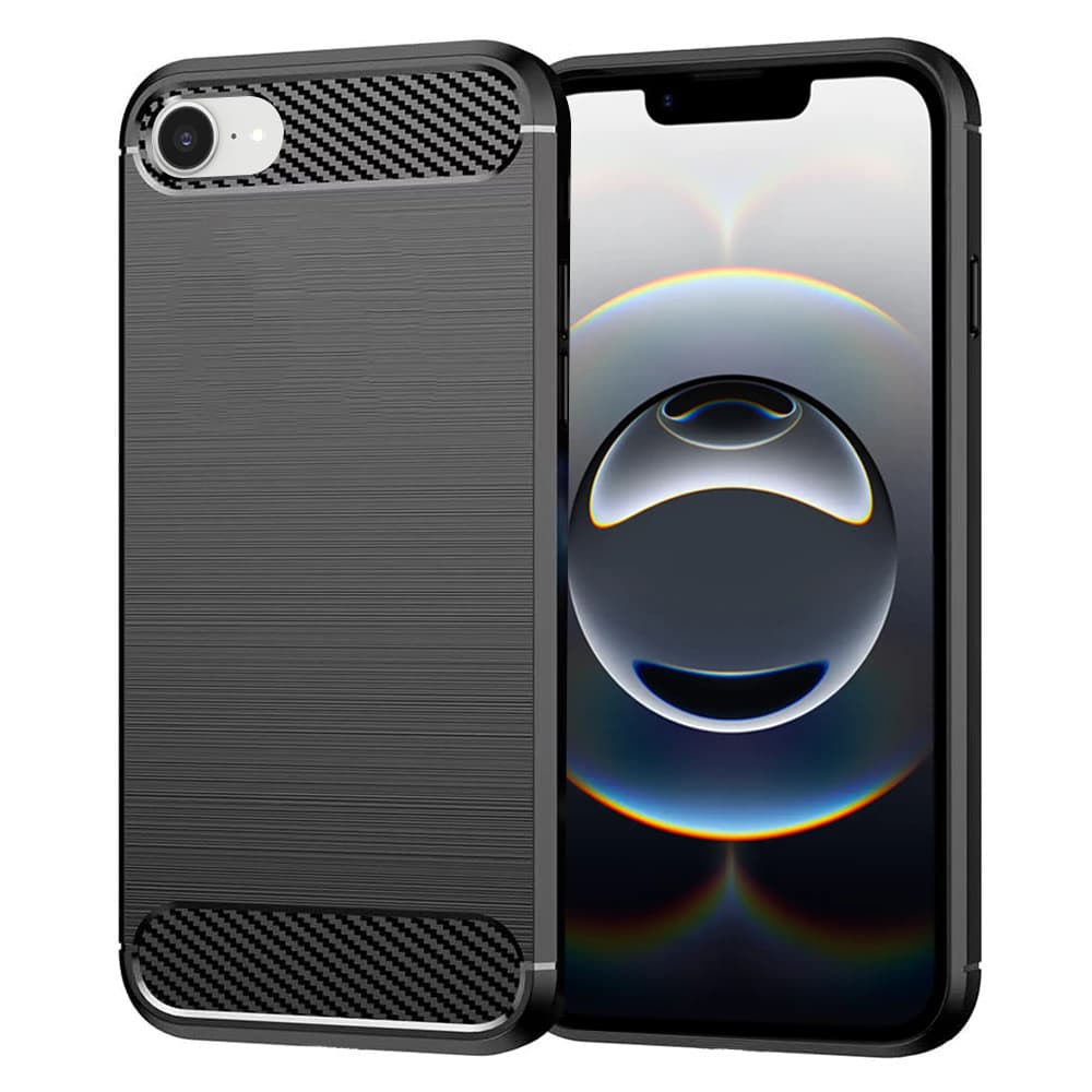 Techsuit Carbon Silicone iPhone 16e Black - náhled 1