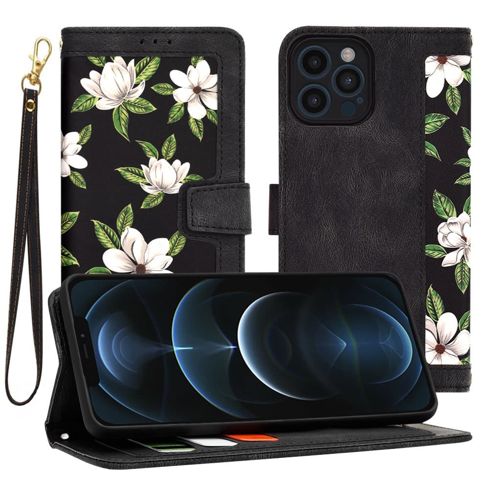 Techsuit FlipCraft kryt iPhone 12 Pro Max Flowers Dawn - náhled 1