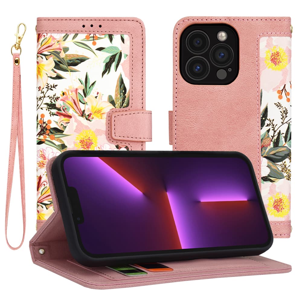 Techsuit FlipCraft iPhone 13 Pro Sladce růžová - náhled 1
