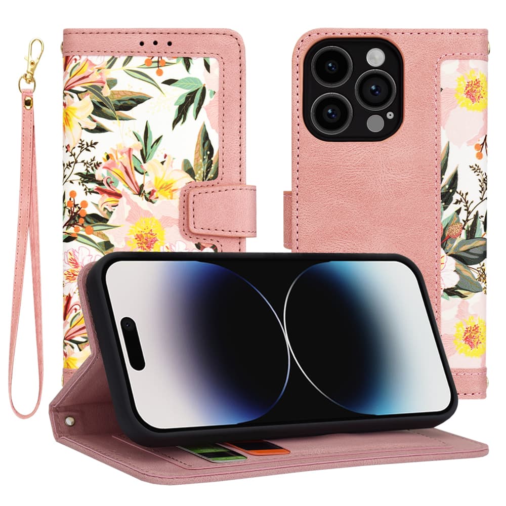 Techsuit FlipCraft kryt iPhone 14 Pro Sweetheart Pink - náhled 1