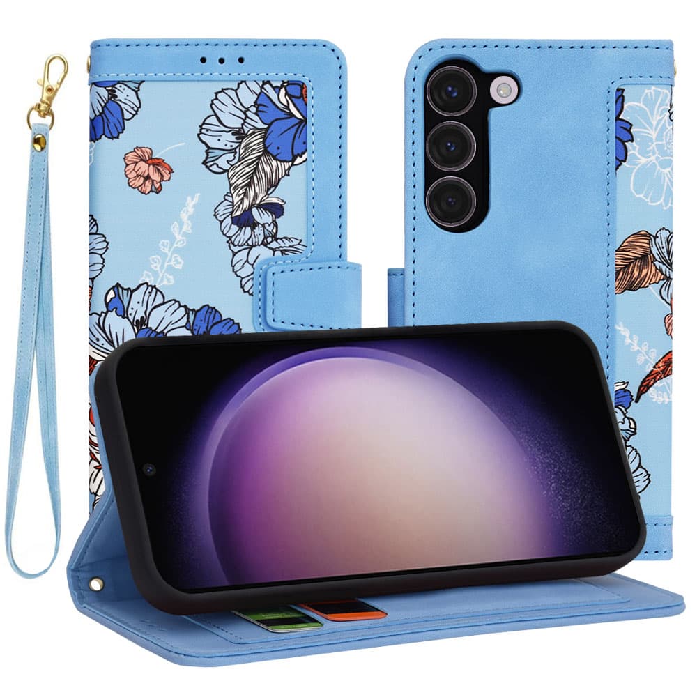 Techsuit FlipCraft Samsung Galaxy S23 sytě modrá - náhled 1