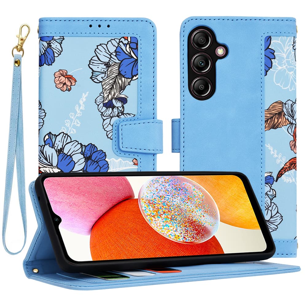 Techsuit FlipCraft Samsung Galaxy A14 4G 5G Vibrant Blue - náhled 1