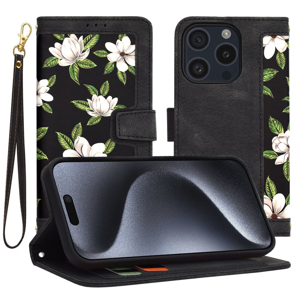 Techsuit FlipCraft iPhone 15 Pro Květiny Úsvitu - náhled 1