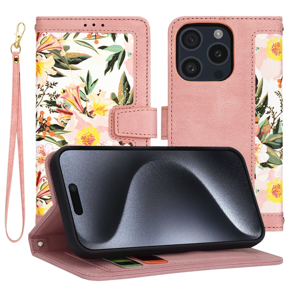 Techsuit FlipCraft pouzdro iPhone 15 Pro Sweetheart Pink - náhled 1