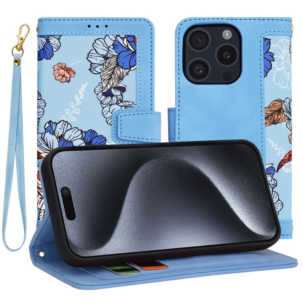 Techsuit FlipCraft kryt iPhone 15 Pro Vibrant Blue - náhled 1
