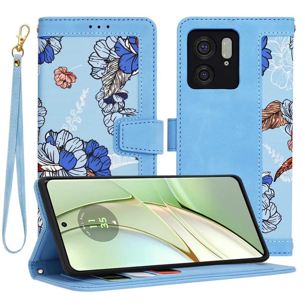 Techsuit FlipCraft kryt Motorola Edge 40 (2023) Vibrant Blue - náhled 1