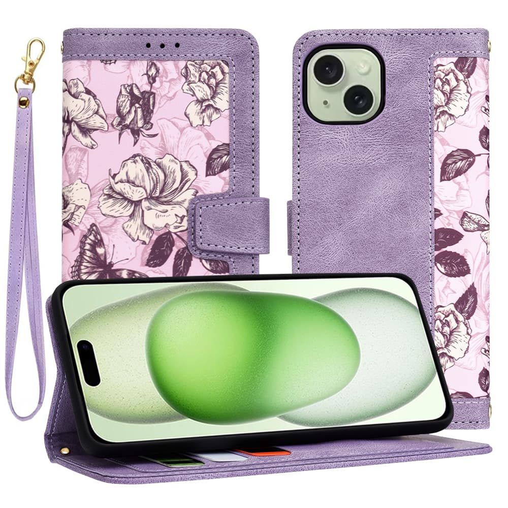 Techsuit FlipCraft iPhone 15 Plus Tajemná fialová - náhled 1