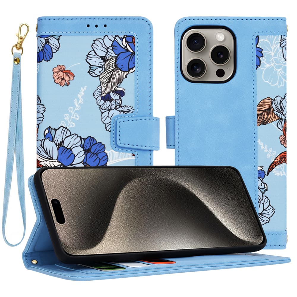 Pouzdro Techsuit FlipCraft iPhone 15 Pro Max Vibrant Blue - náhled 1