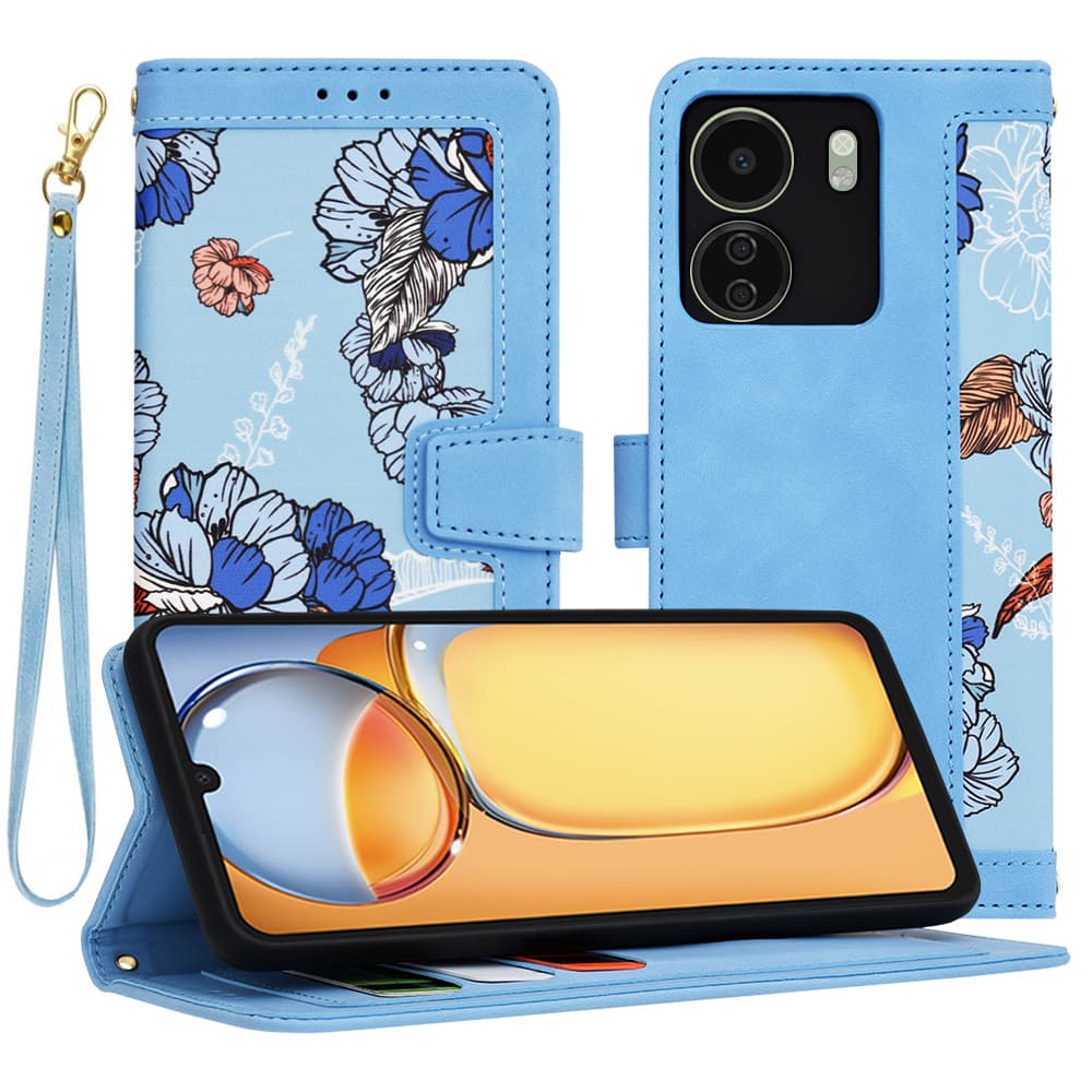 Techsuit FlipCraft Xiaomi Redmi 13C 4G Poco C65 Modrá - náhled 1