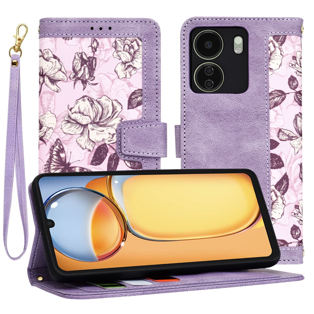 Techsuit FlipCraft obal Xiaomi Redmi 13C 4G Poco C65 fialový - náhled 1