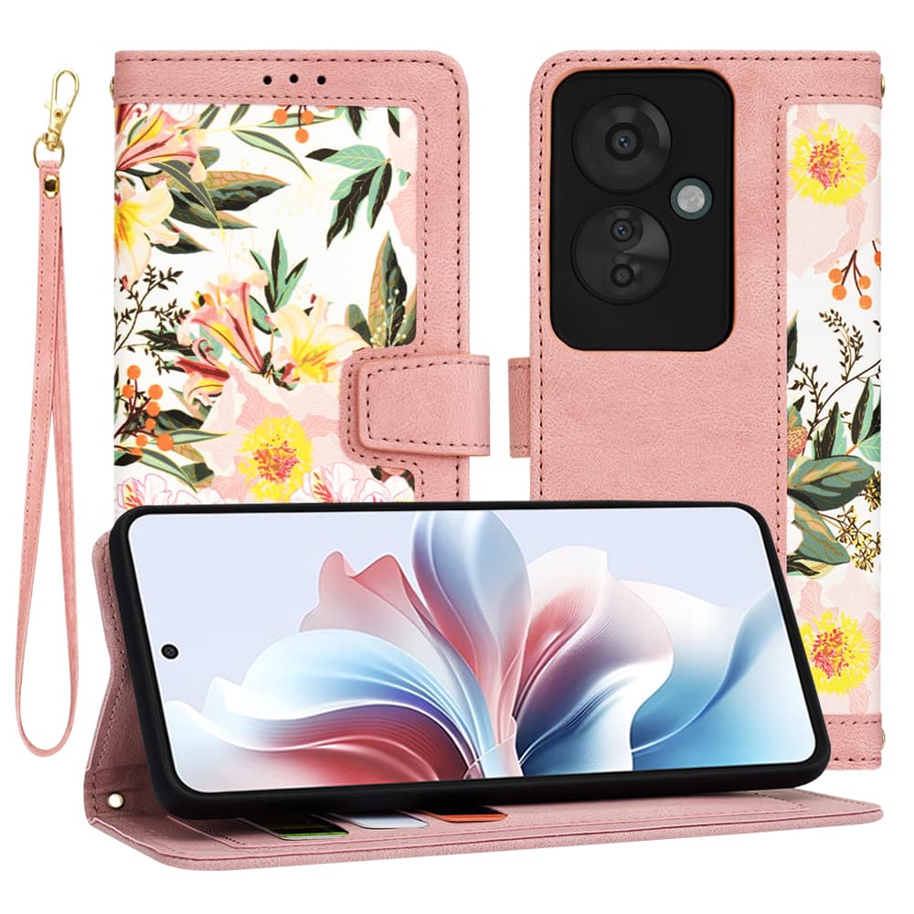 Techsuit Flipové pouzdro Oppo Reno11 F Sladká růžová - náhled 1
